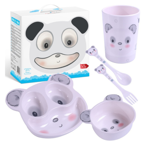 BocioLand Sada dětského nádobí 5D pro děti - Panda
