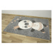 Dětský koberec Lima C883A Panda šedý / krémový / růžový