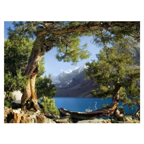 FTSs0833 Obrazová fototapeta na zeď jednodílná Hory a jezero, velikost 180 x 127 cm