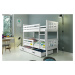 BMS Patrová dětská postel CARINO | 80 x 190 cm Barva: bílá / šedá