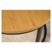 LuxD Sada kulatých konferenčních stolků Latrisha vzor divoký dub