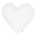 Cotton &amp; Sweets Mini lněný polštář srdce bílá 28 cm