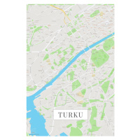 Mapa Turku color, (26.7 x 40 cm)