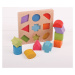 Bigjigs Toys Dřevěné kostky CUBES tvary a barvy