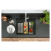 Keramický dřez Villeroy & Boch Subway Style 60 S, 336A01R7, Pure Black 336A01R7