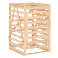 SHUMEE Úložný box na popelnici 84 × 90 × 128,5 cm, masivní borové dřevo