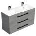 Koupelnová skříňka s umyvadlem Naturel Cube Way 120x76,5x46 cm beton mat CUBE461203BEMOD