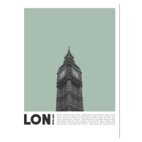 Ilustrace Col London 2, Finlay & Noa, 30x40 cm