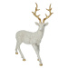 Dekoria Dekorace Deer 40x12x45 cm white, 40x12x45 cm