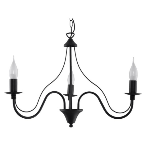 Černé kovové závěsné svítidlo ø 60 cm Fiorano – Sollux SOLLUX LIGHTING