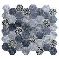 Skleněná mozaika Premium Mosaic azul 28x32 cm mat PATCHWORK45AZ