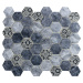 Skleněná mozaika Premium Mosaic azul 28x32 cm mat PATCHWORK45AZ