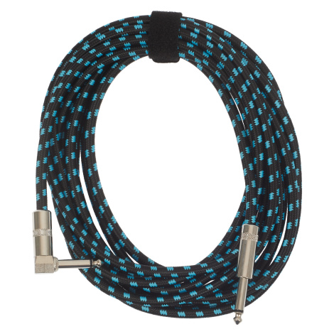 Amumu Woven Instrument Cable Blue Angled 5 m