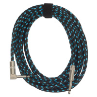 Amumu Woven Instrument Cable Blue Angled 5 m