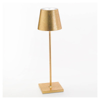 Zafferano Zafferano Poldina LED stolní lampa na baterie zlatá dekorace