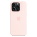 Apple silikonový kryt s MagSafe na iPhone 15 Pro světle růžový