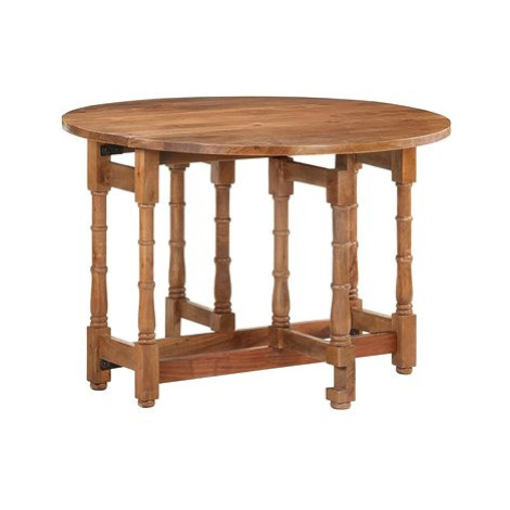 Jídelní stůl kulatý 110 × 76 cm masivní mangovníkové dřevo SHUMEE