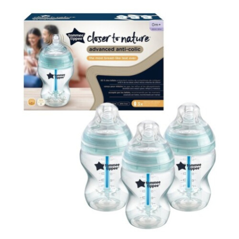 Tommee Tippee ADVANCED ANTI-COLIC Samosterilizační kojenecká lahev, pomalý průtok 260ml, 0m+, 3k