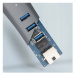AXAGON HMAGL3AP USB 3.2 Gen 1 hub porty 3x USBA + Gigabit Ethernet kovový micro USB nap. konek