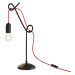 Lucande Lucande Jorna stolní lampa černá, kabel červený