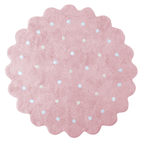 Lorena Canals koberce Přírodní koberec, ručně tkaný Little Biscuit Pink - 140x140 kytka cm