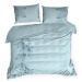 Povlečení REINA modrá 100% saténová bavlna 1x 220x200 cm, 2x povlak 70x80 cm francouzské povleče