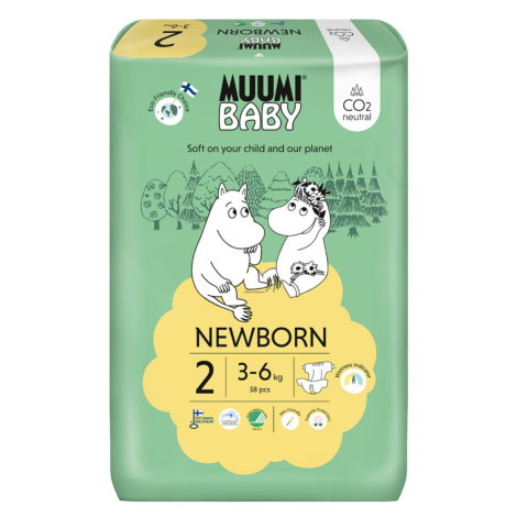 Muumi Baby 2 Newborn 3–6 kg eko pleny 58 ks