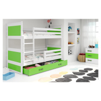 BMS Dětská patrová postel RICO | bílá 80 x 160 cm Barva: Zelená