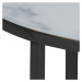 Actona Konferenční kulatý stolek Alisma bílý/černá