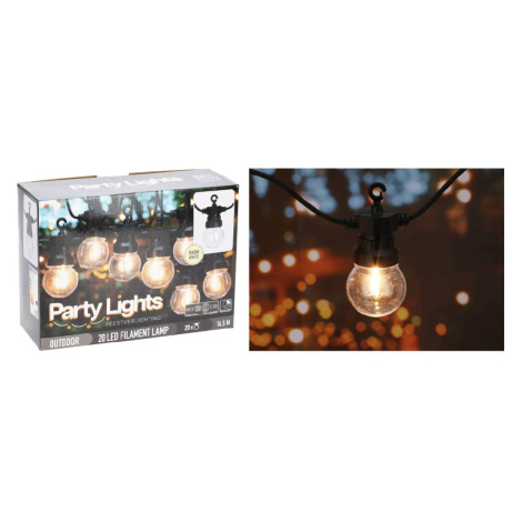 ProGarden Světelný LED řetěz Amirae s časovačem teplý bílý