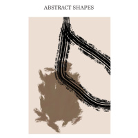 Ilustrace Abstract Shapes beige, Veronika Boulová, 26.7x40 cm