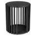 Černý odkládací stolek Woodman Drum, ø 53 cm