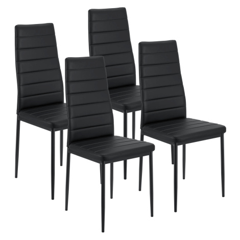 Juskys Jídelní židle Loja 4ks set - černá