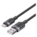 Vention USB 2.0 A Male to C Male 3A Cable 2M Black Aluminum Alloy Type