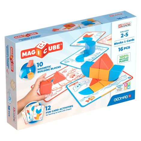 Geomag Magicube Blocks&Cards magnetická stavebnice 16 dílků