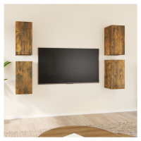 vidaXL TV skříňky 4 ks kouřový dub 30,5 x 30 x 60 cm kompozitní dřevo