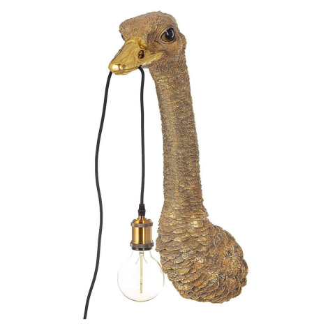 Dekoria Nástěnná lampa Gold Ostrich 72cm, 18,5 x 25 x 72 cm