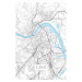 Mapa Linz white, 26.7 × 40 cm