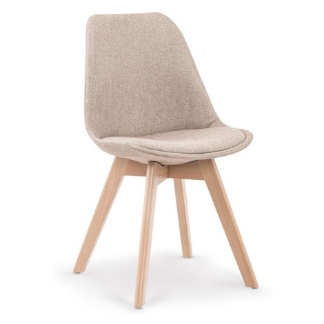 Židle K303 látka/dřevo béžová 48x54x83 BAUMAX