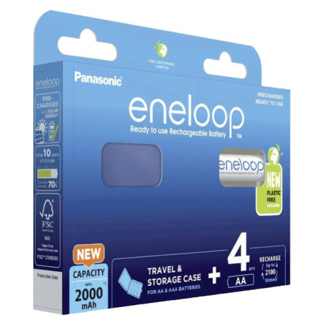 Panasonic Eneloop AA 4x + CASE 3MCCEC/4BE Bílá