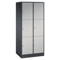 C+P Ocelová skříň s uzamykatelnými boxy INTRO, výška boxu 580 mm, š x h 820 x 600 mm, 6 boxů, ko