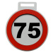 Narozeninová medaile - značka s číslem a textem 75 Standardní text