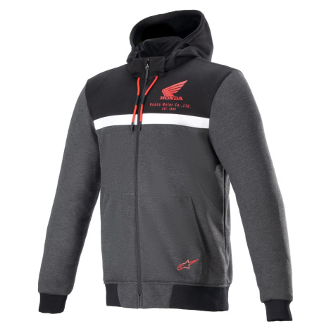 Bunda CHROME STREET HOODIE HONDA kolekce (černá/šedá/červená, vel. 4XL)