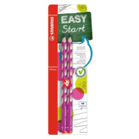 Ergonomická grafitová tužka pro praváky - STABILO EASYgraph růžová - 2 ks balení - Stupeň tvrdos