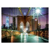 FTN XXL 2439 AG Design vliesová fototapeta 4-dílná - The Brooklyn Bridge, velikost 360 x 270 cm