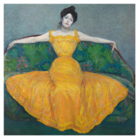 Obrazová reprodukce Woman in Golden Gown (Portrait of a Lady in a Yellow Gold Dress) - Max / Max