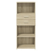 vidaXL Skříň highboard dub sonoma 50 x 42,5 x 124 cm kompozitní dřevo