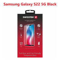 Tvrzené sklo Swissten Full Glue, Color Frame, Case Friendly pro Samsung Galaxy S22 5G, černá