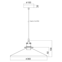 ACA Lighting Vintage závěsné svítidlo KS1288P361RT