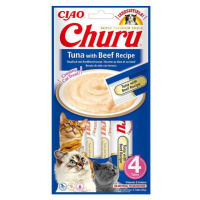 Inaba Churu cat snack tuňák & hovězí 4x14g